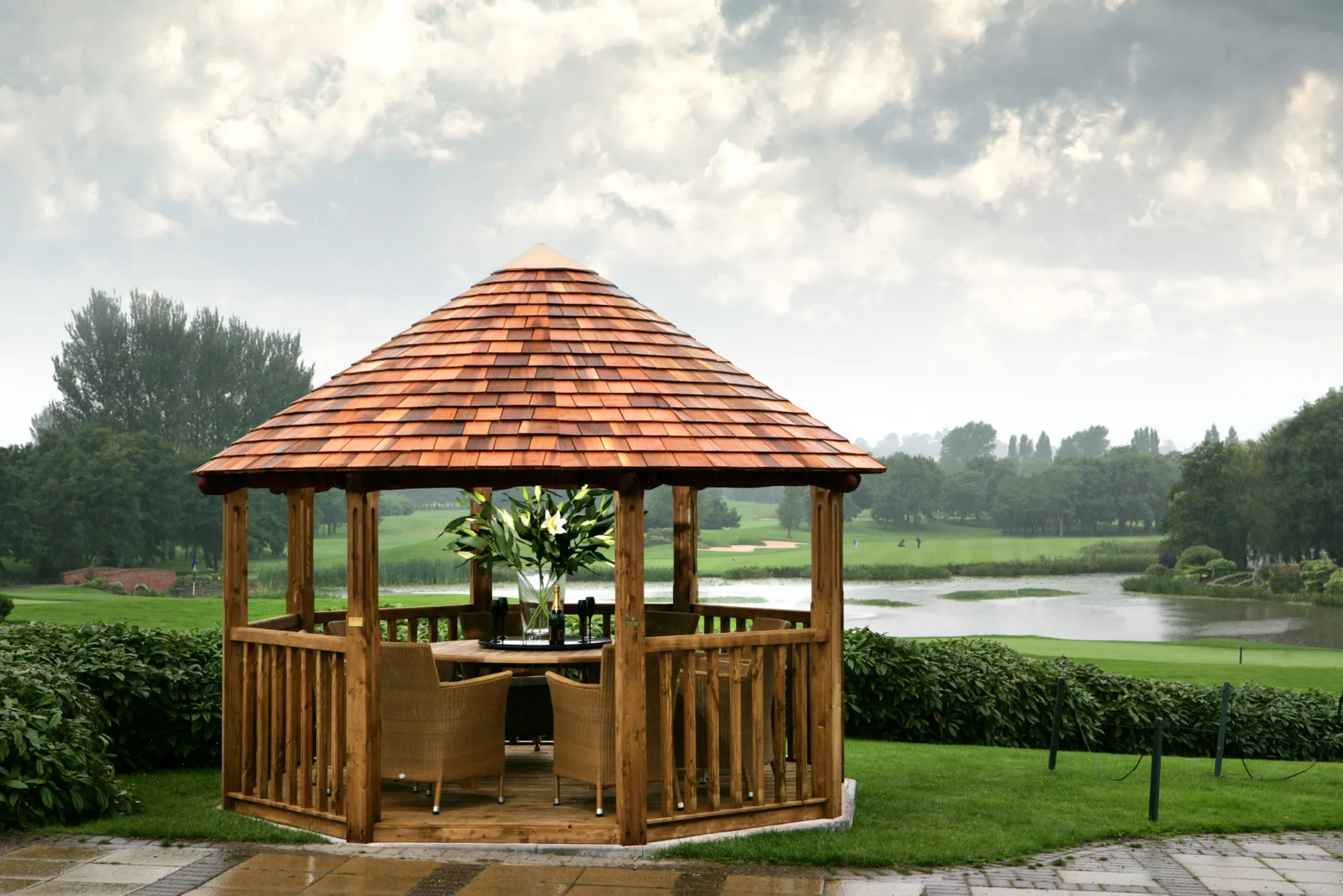 Commercial luxury gazebo at The Belfry Golf Club