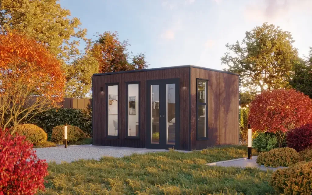 Contemporary Garden Rooms in a garden setting